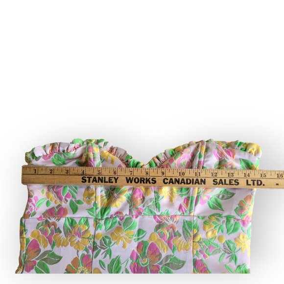 MAJORELLE Floral Prom Dress - Pink, Yellow, Green - Picture 10 of 11